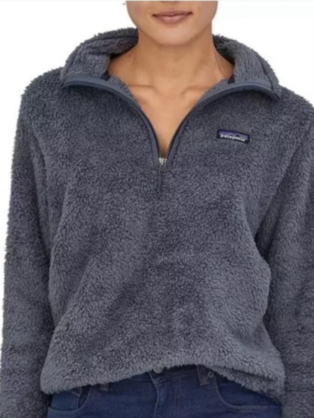 Patagonia Women's Los Gatos 1/4-Zip High Pile Fleece Pullover Dark Gray Medium